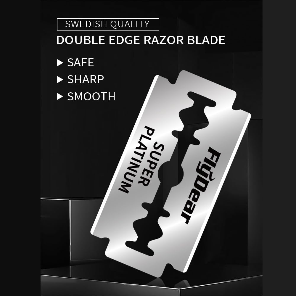 Safety Razor Handle - Bestseller roestvrijstalen scheermesje, ouderwets handmatig dubbelzijdig