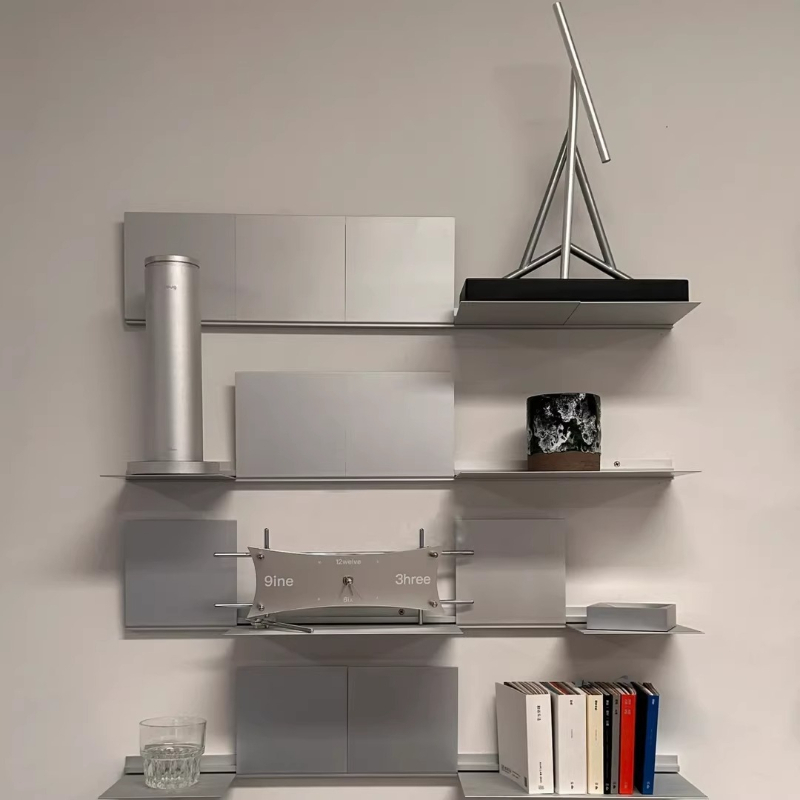 Sustainable Living Eco Friendly - Wandmontage aluminium opklapbaar rek Bauhaus zwevend