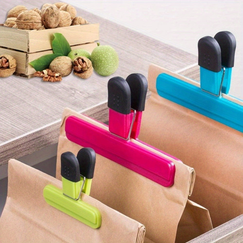 Reusable Produce Bag - 3/6 stuks voedselzak-chipclips, grote chipzakclips, robuuste