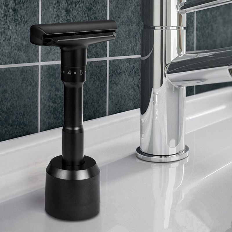 Safety Razor Handle - Verstelbaar veiligheidsscheermes met basis Dubbele rand