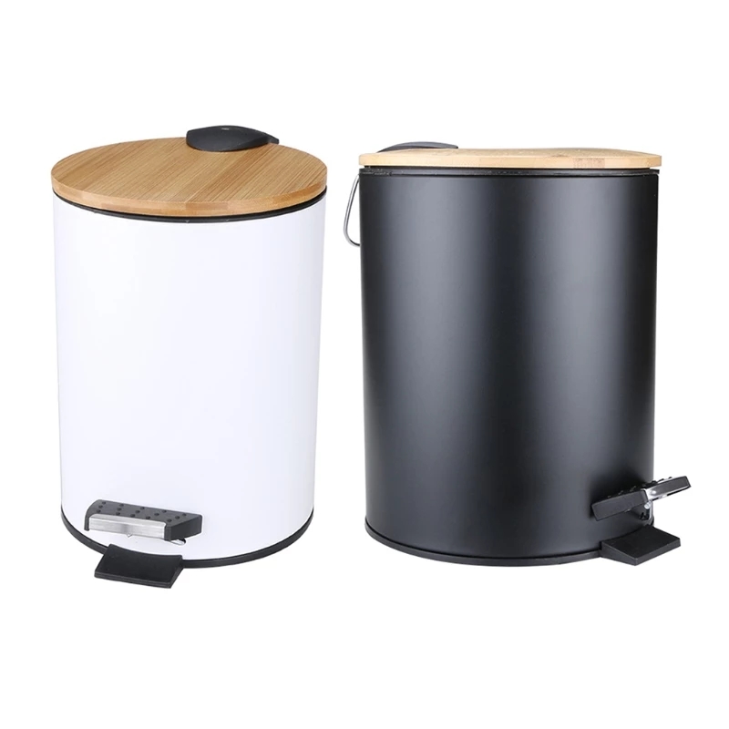 Sustainable Living Eco Friendly - 3/5L Houten Flip Step Prullenbak Vuilnisbak