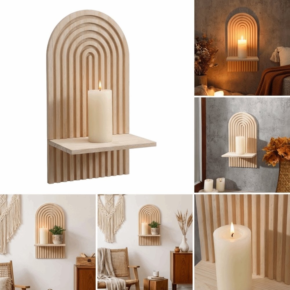 Sustainable Living Eco Friendly - Natuurhouten wandplank wanddecoratie wandgemonteerde milieuvriendelijke hangende