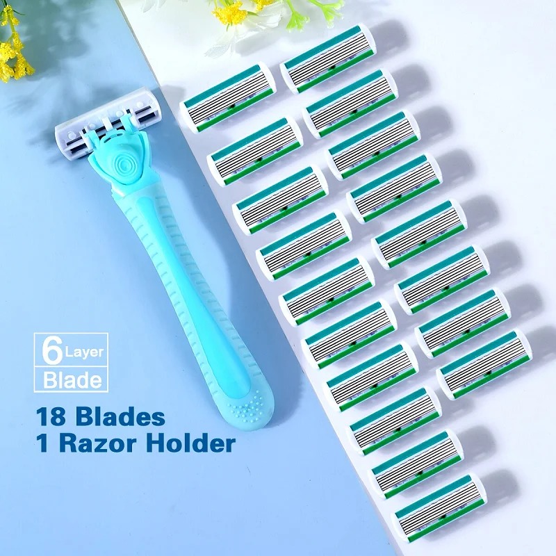 1 handvat + 18 mesjes / handma - Safety Razor Handle recensie en prijs
